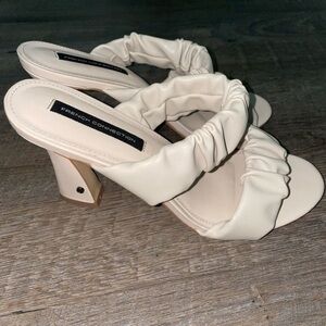 French Connection Ruched Crystal Heel Sandal Size 8.5